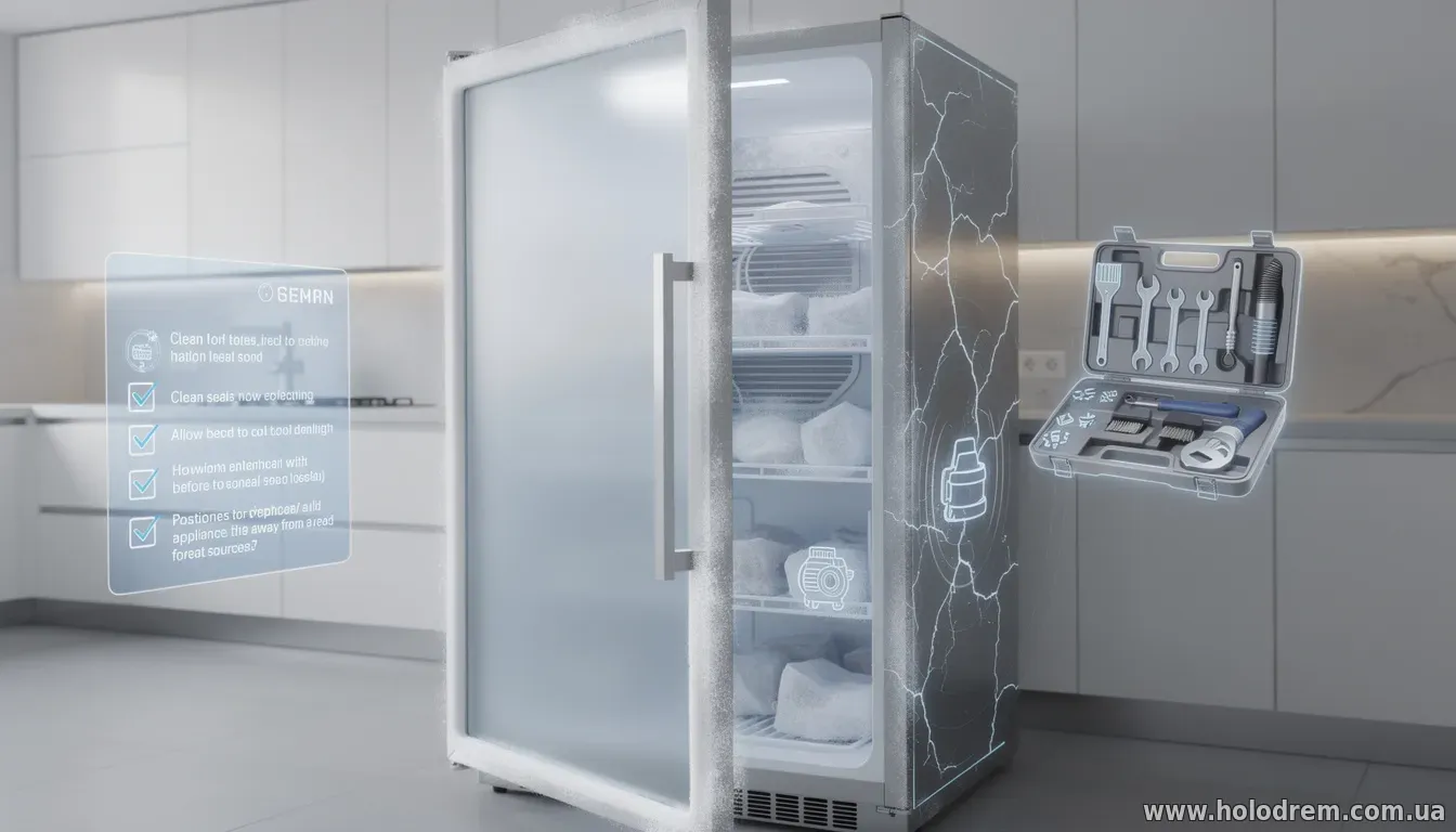 самые частые поломки морозильных камер